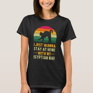 Zuhause mit meinem ägyptischen Mau Funny Cat Mama T-Shirt