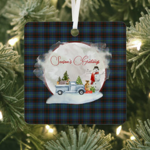 Zuhause Modern Original Scottish Tartan Ornament Aus Metall