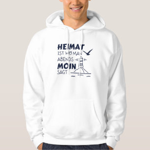 Zuhause Moin Lighthouse Seagull Nordsee Hoodie
