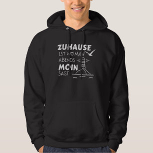 Zuhause Moin Lighthouse Seagull Nordsee Nordsee Hoodie