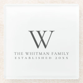 Zuhause Monogram Glasuntersetzer