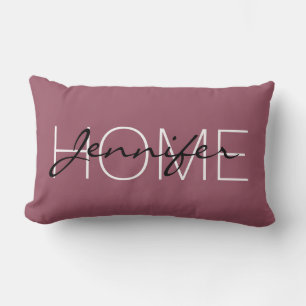 Zuhause-Monogramm für die Rose von Kupfer Lendenkissen