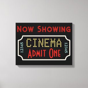 Zuhause Movie Theater Ticket Ein perfektes Wochene Leinwanddruck