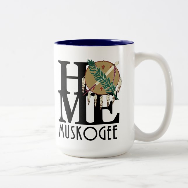 ZUHAUSE Muskogee OK 15oz Zweifarbige Tasse (Rechts)
