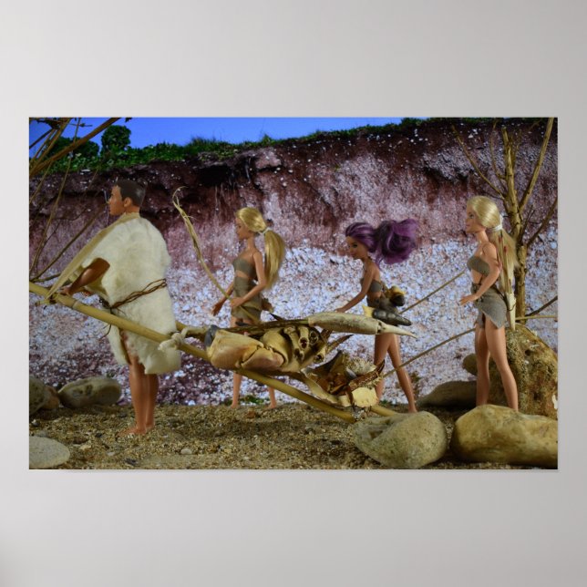 Zuhause nach der Jagd. Poster (Vorne)