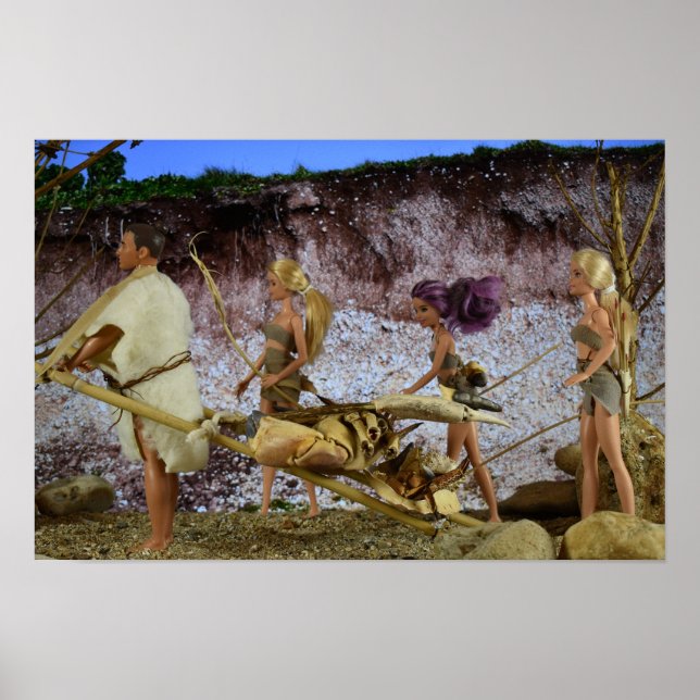 Zuhause nach der Jagd. Poster (Vorne)