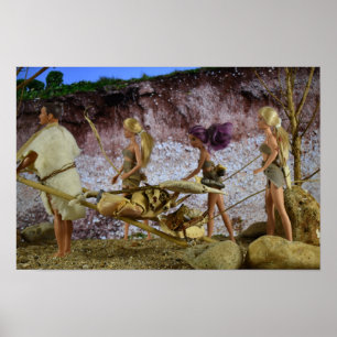 Zuhause nach der Jagd. Poster