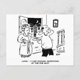 Zuhause Nach der Pub Quiz Postkarte