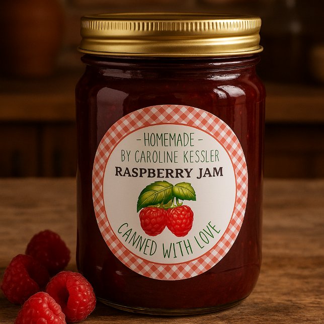 Zuhause "niedlich Country Farm" aus Raspberry Jam  Runder Aufkleber (Von Creator hochgeladen)