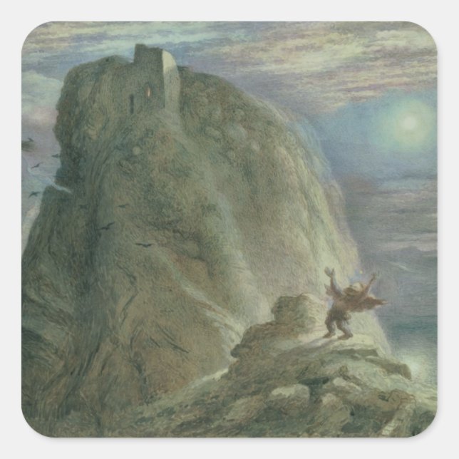 Zuhause Nr. 2 der Hexen Quadratischer Aufkleber (Vorderseite)