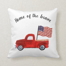 Zuhause of Brave American Flag Red Truck Patriotic