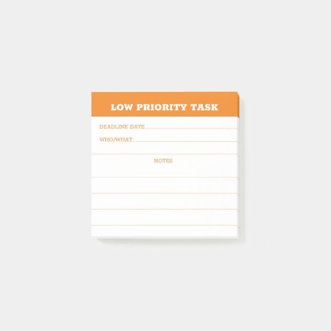 Zuhause Office-Mitarbeiter mit niedriger Priorität Post-it Klebezettel (Vorderseite)