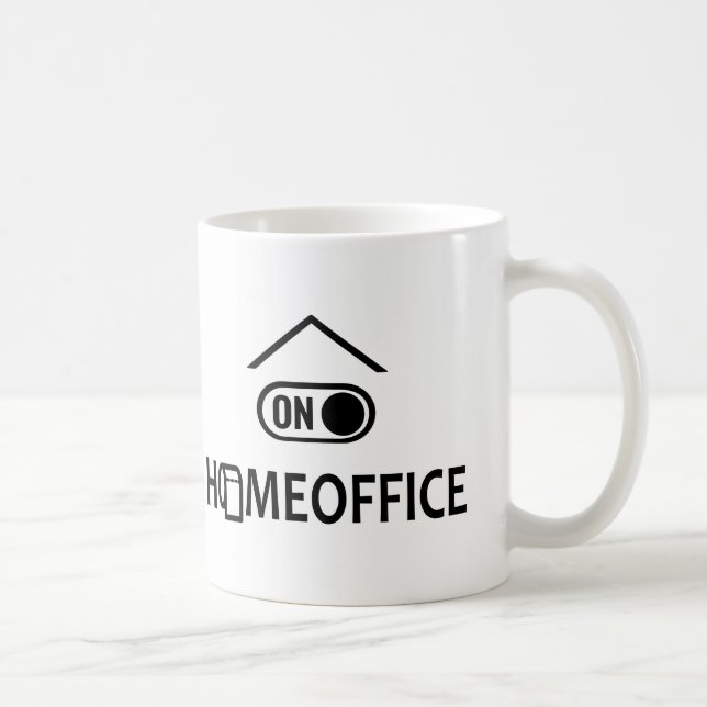 Zuhause Office on - Homeoffice on Kaffeetasse (Rechts)