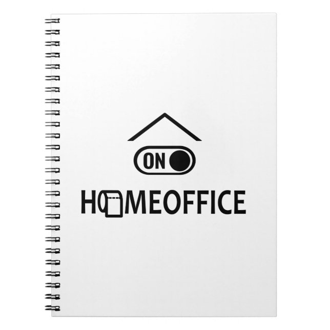 Zuhause Office on - Homeoffice on Notizblock (Vorderseite)
