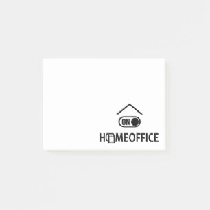 Zuhause Office on - Homeoffice on Post-it Klebezettel