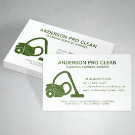 Zuhause & Office Pro Reinigungs-Service Grün Visitenkarte