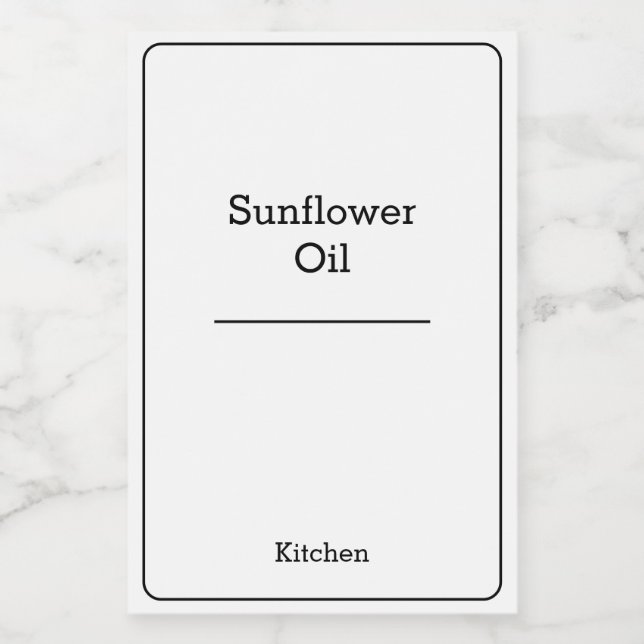 Zuhause-Organisation Minimalistisch Modernes Speic Lebensmitteletikett (Einzelnes Label)