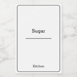 Zuhause-Organisation Minimalistisch Modernes Speic Lebensmitteletikett