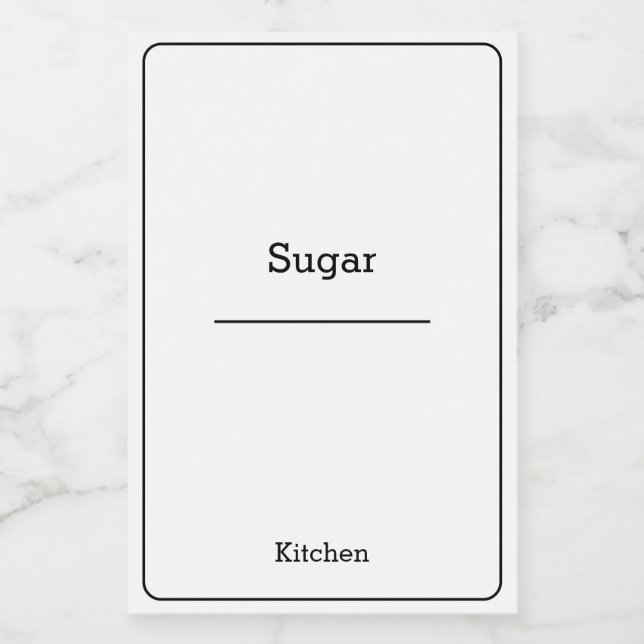 Zuhause-Organisation Minimalistisch Modernes Speic Lebensmitteletikett (Einzelnes Label)