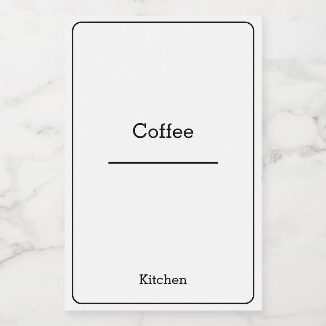 Zuhause-Organisation Minimalistisch Modernes Speic Lebensmitteletikett (Einzelnes Label)