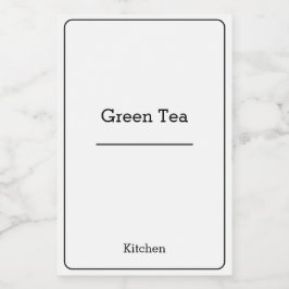 Zuhause-Organisation Minimalistisch Modernes Speic Lebensmitteletikett