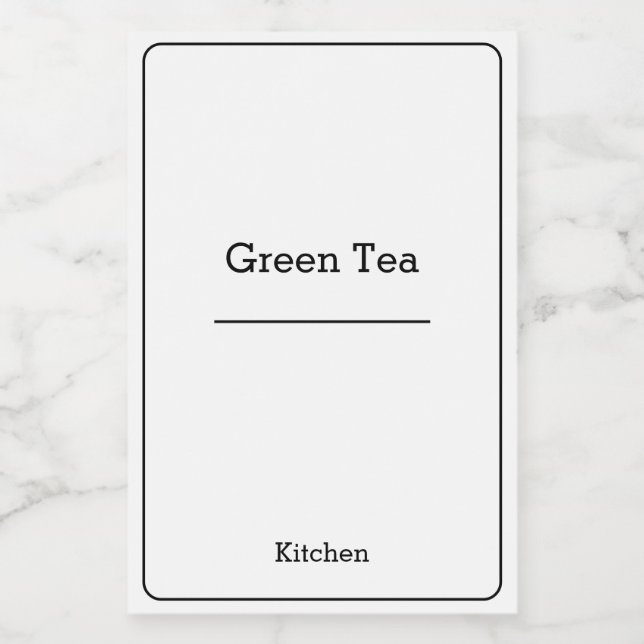 Zuhause-Organisation Minimalistisch Modernes Speic Lebensmitteletikett (Einzelnes Label)