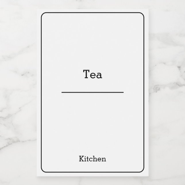 Zuhause-Organisation Minimalistisch Modernes Speic Lebensmitteletikett (Einzelnes Label)