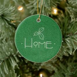 ZUHAUSE-Ornament, MIT PERSONALISIERTER NACHRICHT A Keramik Ornament