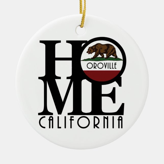 ZUHAUSE Oroville California Keramik Ornament (Vorne)