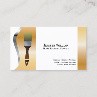 Zuhause Painting Service Gold Stripe Pinsel Malere Visitenkarte