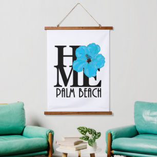ZUHAUSE Palm Beach Florida Wandteppich Mit Holzrahmen