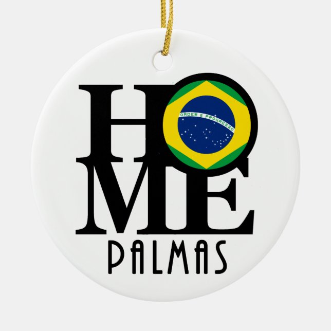 ZUHAUSE Palmas Keramik Ornament (Vorne)