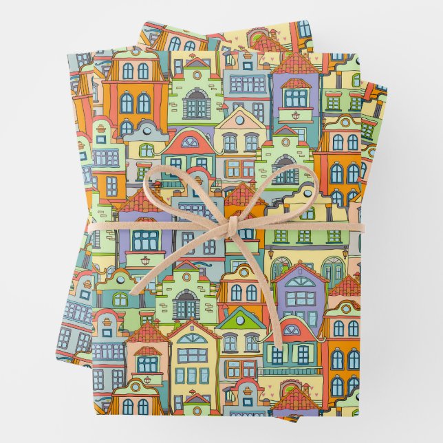 Zuhause-Party für den Haushalt Geschenkpapier Set (Beispiel)