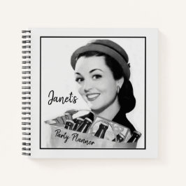 Zuhause Party Planner Niedliche Lady aus der Mitte Notizbuch
