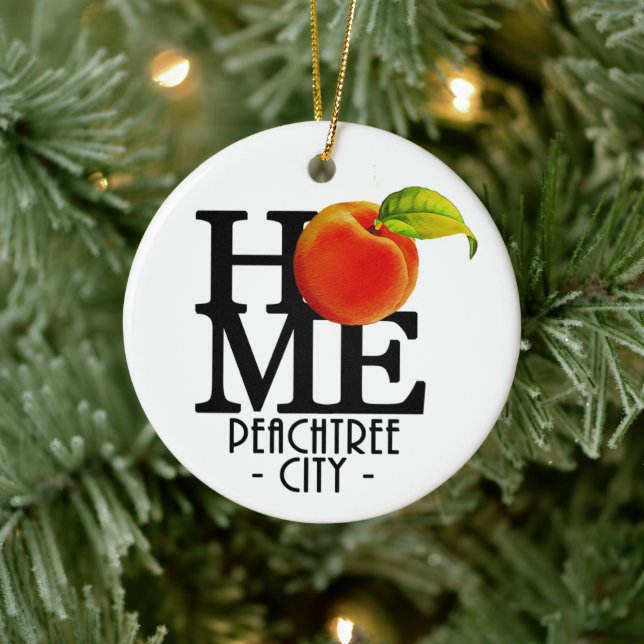 ZUHAUSE Peachtree City Keramik Ornament (Baum)
