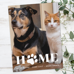 Zuhause Pet Foto Wir haben neue Adresse Hund beweg Ankündigung