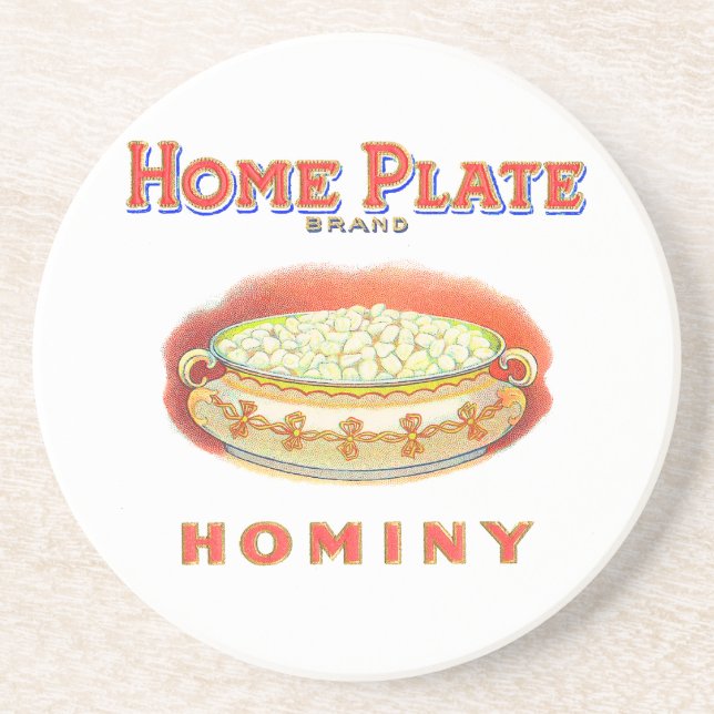 Zuhause Plate Hominy Grits Sandstein Untersetzer (Vorne)