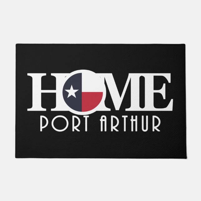 ZUHAUSE Port Arthur, Texas Fußmatte (Vorderseite)