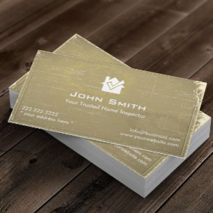 Zuhause-Prüfung Vintag Beruflich Visitenkarte