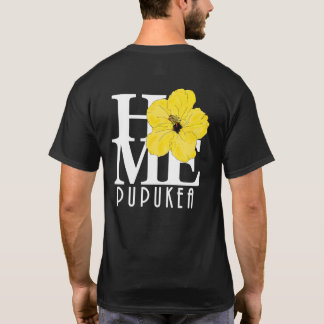 ZUHAUSE Pupukea Gelber Hibiskus (Rückseite) T-Shirt