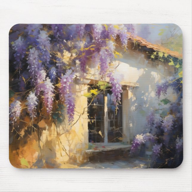 Zuhause Purple Flowers Mousepad (Vorne)