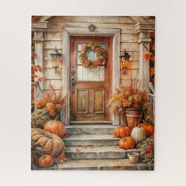 Zuhause Puzzle im Herbst (Vertikal)