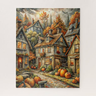 Zuhause Puzzle im Herbst