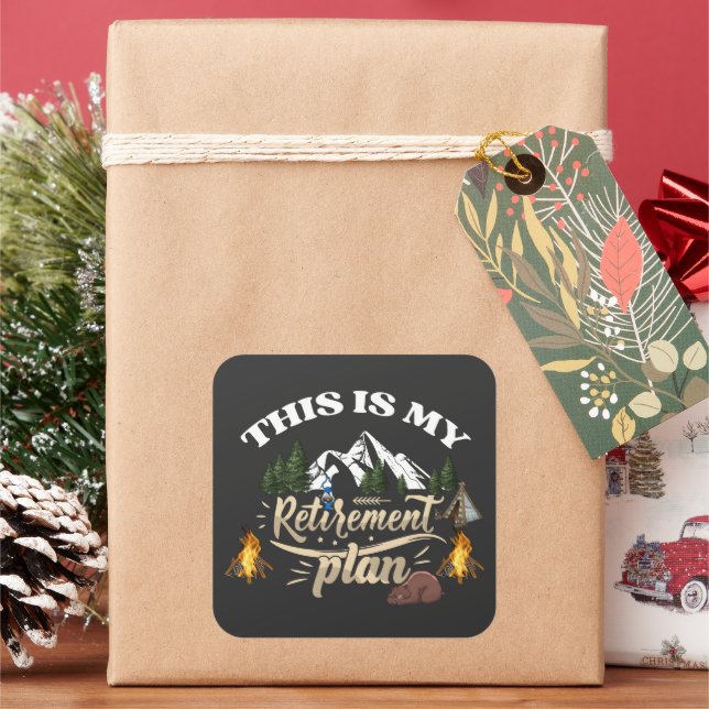 Zuhause Quadratischer Aufkleber (Feiertag)