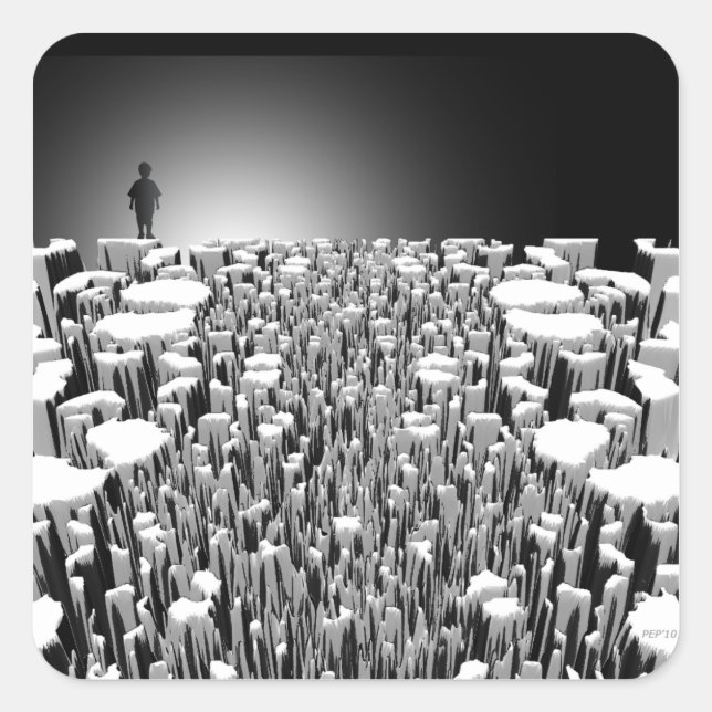 Zuhause Quadratischer Aufkleber (Vorderseite)