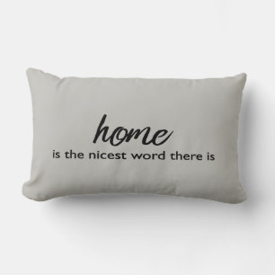 Zuhause Quote Gray Typogray   Kissen