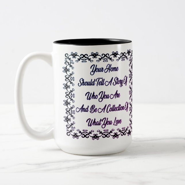 Zuhause Quote White Tasse (Links)
