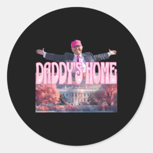 Zuhause Real Donald Pink Preppy Edgy Good Man Trum Runder Aufkleber