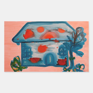 Zuhause-Rechteckaufkleber Rechteckiger Aufkleber