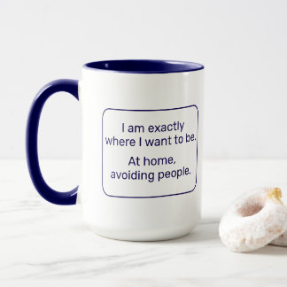 Zuhause (rechts, blau) tasse